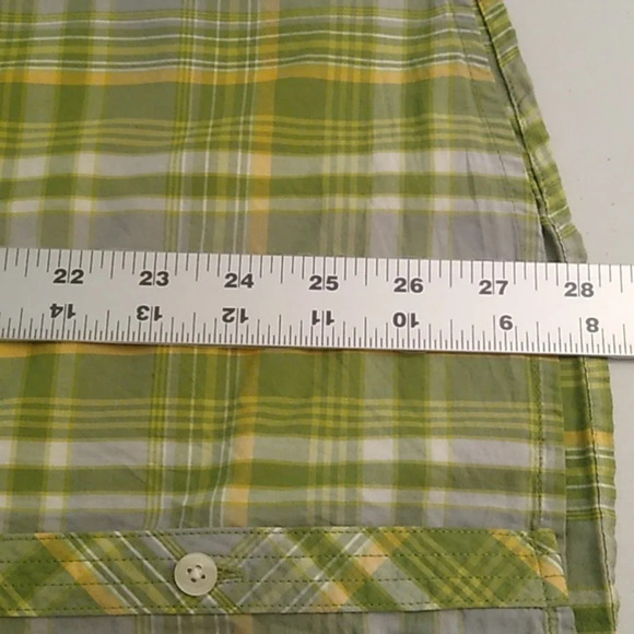 CABELA'S 100% PIMA COTTON, PLAID BUTTON UP, SHORT SLEEVE DETAILS,  SHIRT - Picture 5 of 8